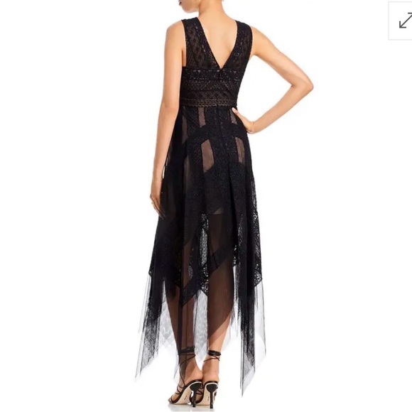 BCBGMAXAZRIA
Andi Asymmetrical Striped-Lace Dress Black Sleeveless - Picture 4 of 7